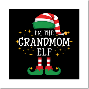 I'm The Grandmom Elf Matching Family Christmas Pajama Posters and Art